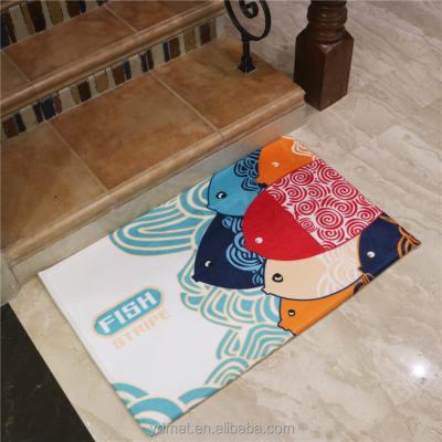 China Wrinkle-Resistant Fish Design Floor Mat For Kids for sale