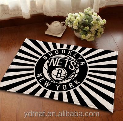 China Wrinkle-resistant NBA terms printed sports mat with soft fleece for sale