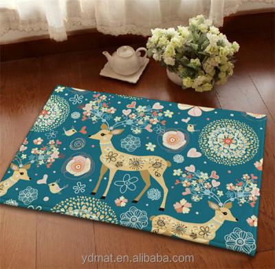 China Wrinkle-Resistant Deer Design Printed Carpets for sale