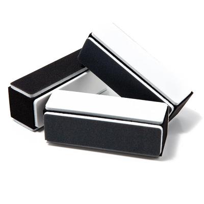 China Wholesale Nail Care Nail Buffer Blocks Gray Four Sides Buffer Mini Custom Black White Small Folder For Nail Salon for sale