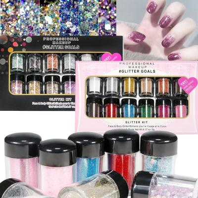 China Fashionable Wholesale Nail Glitter Fine Dipping Acrylic Nails Kit Loose Powder for sale