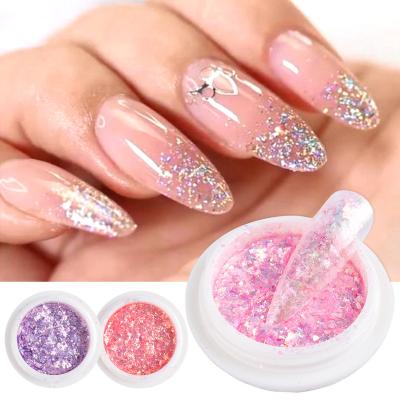 China Fashionable Wholesale Beauty High Temperature Polyester Solvent Resistance Glitter Bluk Holographic Powder For Cosmetic Decoration for sale