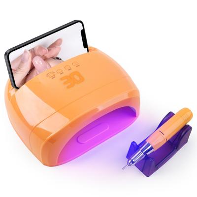 China 78w Manicure Pedicure Care 2 in 1 Electric Nail Polisher 39 LED Nail Kit Professional Rechargeable Nail Lamp With Drill Set for sale