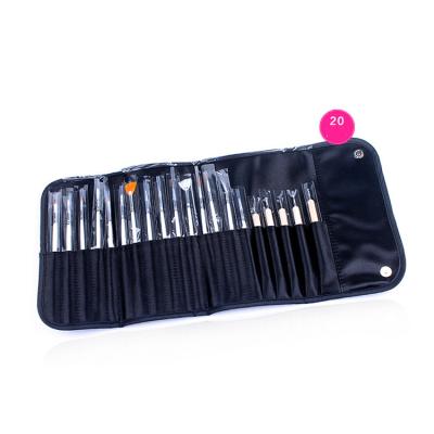 China Professional Nail Art Brushes With Liners and Dot Dotters Nail Art Brush 20Pcs Set Manicure Application Set for sale