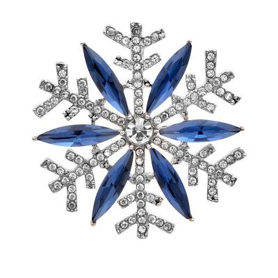 China ALLOY 2 Styles High Quality Avaibale Rhinestone Snowflake Brooch Autum Winter Design Fashion Party Brooches Accessories for sale