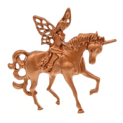 China ALLOY Enamel Fairies and Unicorns Brooches Matte Color Fashion Design Vivid Animal Jewelry 2 Colors Drop Shipping Available Wholesale for sale