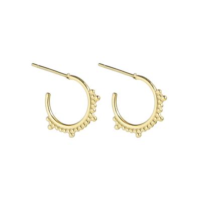 China Romantic Vintage Circle Earrings14k Gold Plated Stainless Steel Earrings For Women 2020 CC Earrings Gold Stud Earring Jewelry Wholesale for sale