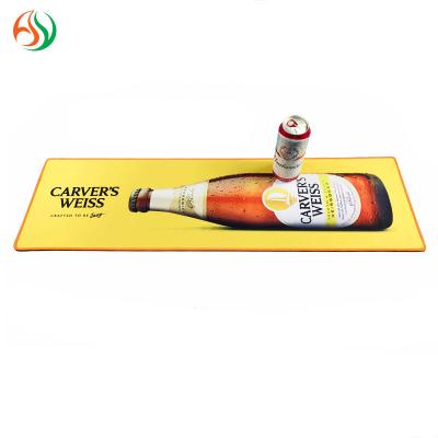 China AY Luxury Washable Non Slip PVC Bar Runner Mat For Beer And Drink Soft Rubber Promotion Custom Printed Viable Hot Sale for sale