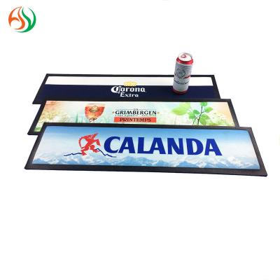 China AY Nice Viable Cheap Price Quality Customized Eco-friendly Soft Non-slip Nitrile Labeled Bar Mats With Logo For Promotion for sale