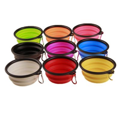 China 2021 Sustainable Portable Silicone Feeder Bowl Silicone Collapsible Bowls For Dog for sale