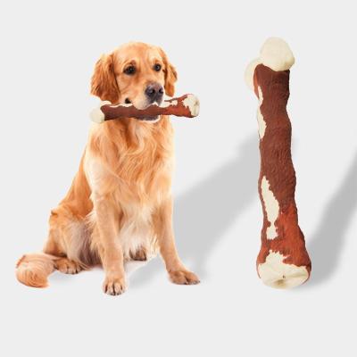 China 2021 New Sleek Rubber Meat Flavors Viable Toys Eco Friendly Pet Dog Chews Toy Dog Bone Toy for sale