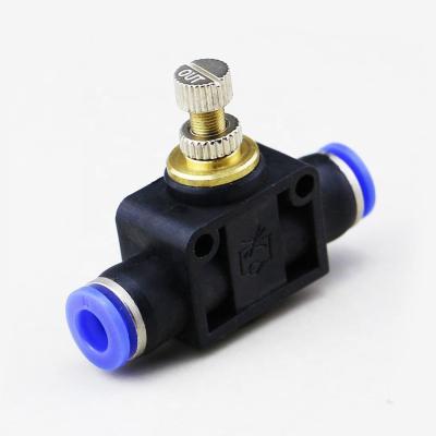 China Hotels LSA PA 4mm - 12mm Embed One Way Air Flow Adjustment Control Throttle One Touch Speed ​​Controller Pneumatic Valves Fitting for sale