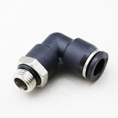 China Hotels PL G Thread With O Ring 90 Degree Elbow Fittings PL-G BSP Pneumatic Fitting 1/8