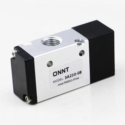 China General 3 Way 2 Sets 1/4 Inch Surface Control Airtac Pneumatic Air Compressor Control Solenoid Valve 3A210-08 Air Pilot Operated Control for sale