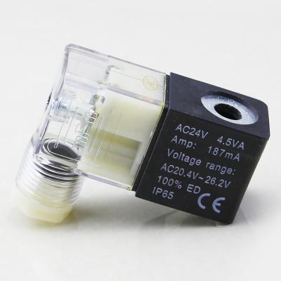 China AC110V DC12V Hotels AC 220 Volt DC24 Volt 4V210-08 Airtac 5/3 5/2 Way Pneumatic Solenoid Valve Connector Solenoid Valve Coil for sale