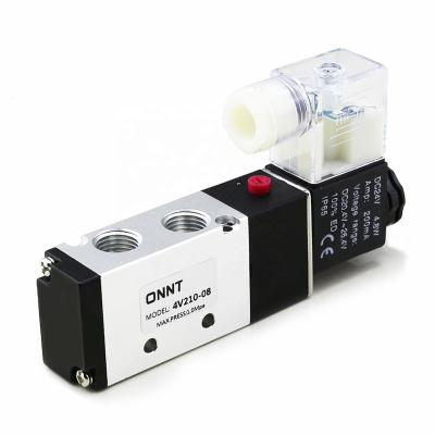 China Hotels 5/2 Way Air Compressor DC24V AC220V AC110V DC12V Wiring Pneumatic Solenoid Valve Cylinder Parts Airtac 4v210-08 Pneumatic Parts for sale