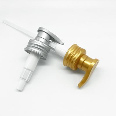 China Custom Non Spill No Leakage Silver Gold Hand Wash Lock Lotion Pump Head High/Low 33/410 for sale