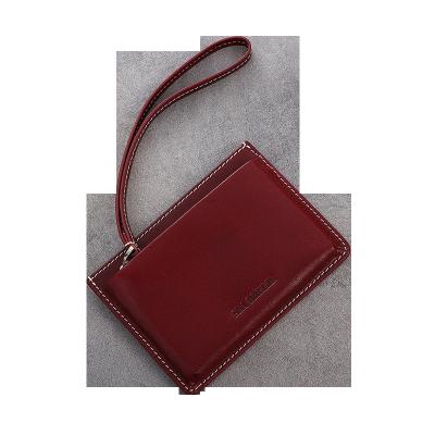 China Fashion Wholesale Price Easy Carry Lightweight Italian Cowhide Leather Credit Card Holder Wallet for sale