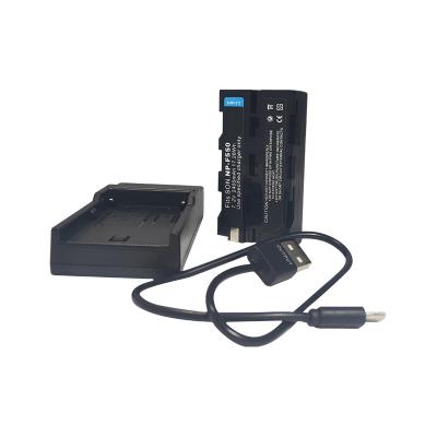 China Consumer Electronics Rechargeable Battery NP-F550 2200mAh Camera Battery and Charger Kit with USB Charger for sale