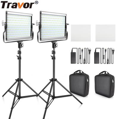 China Two Color Stepless Dimming Shine L4500 2 Sets Led Video Light Kit With Tripodlight Video Portable CRI 95 Led Fill Camera Panel Light China Studio Tripod Lamp for sale