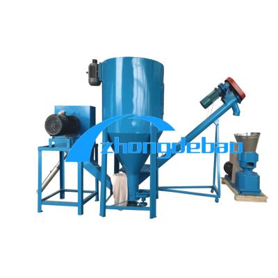 China 1000kg/H Chicken Food Processing Machine 1-10mm Mini Cattle Feed Machine Plant à venda