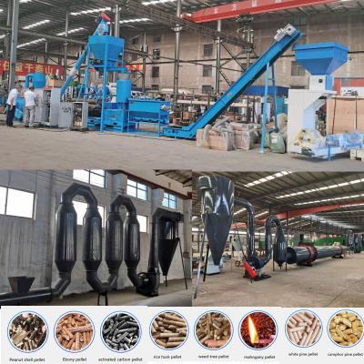 Cina Biomass Wood Chips Pellet Line Eucalyptus Pine Birch Complete Pellet Production Line in vendita