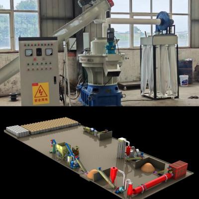 Cina 800kg Wood Pellet Production Line 1 Ton Biomass Heating Pellet Machine in vendita