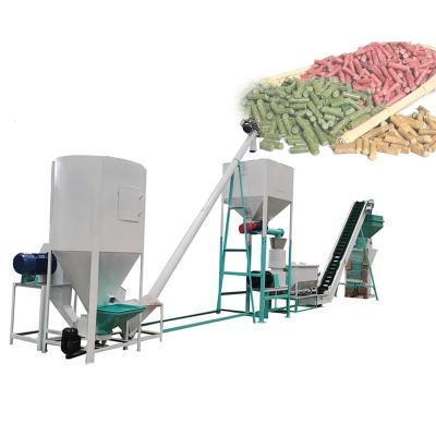 中国 Goat Feed Pellet Production Line Pig Horse Feed Pellet Machine With Packing Machine 販売のため