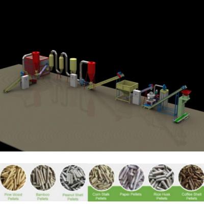 China 1TPH de Granulator die van de de Persmachine van de biomassakorrel Houten Korrelsmachine maakt Te koop