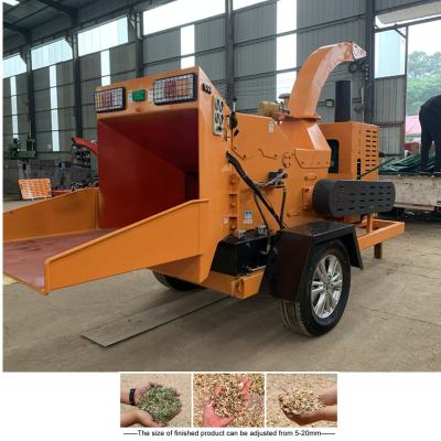 China Hot sale hydraulic diesel engine chipper wood diesel wood log branch shredder machine Te koop