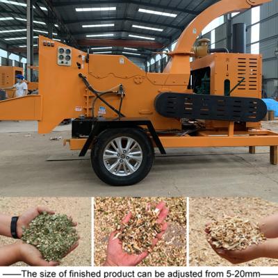 China Hot sale 50 HP self powered Diesel Wood log branches Chipper crusher Machine Te koop