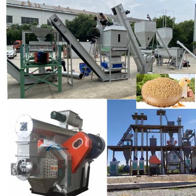 中国 High-Efficiency Feed Pellet Production Line: Clean, Crush, Mix, Granulate, Cool, Screen & Pack 販売のため