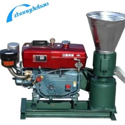 China Diesel Engine Feed Wood Pellet Mill Machine 60-800 Kg/H For Poultry Feed zu verkaufen