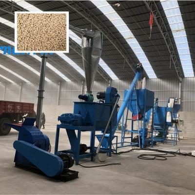 China Warmverkauf Flat Die 1-2 t/h Geflügel Tierfutter Pellet Produktionslinie Pelletizer zu verkaufen