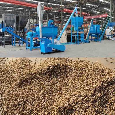 China Hühnerfutter-Pellet-Mühle Tierfutter-Pellet-Produktionslinie Geflügelviehfutterfutter-Pellet-Anlage mit 2mm 4mm 6mm 8mm zu verkaufen