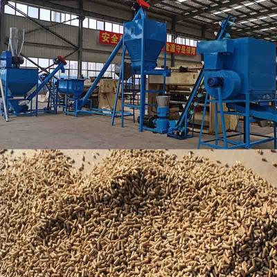 China Muelle de pellets para piensos para pollos, cerdos y ganado Muelle de pellets para piensos para animales Línea de producción de pellets de 1 tonelada por hora Muelle de pellets para piensos en venta