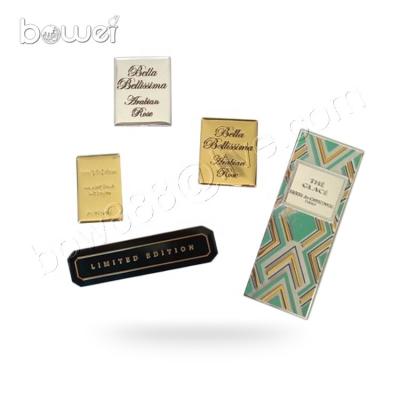 China Waterproof Customized Metallic Perfume Bottle Label for sale