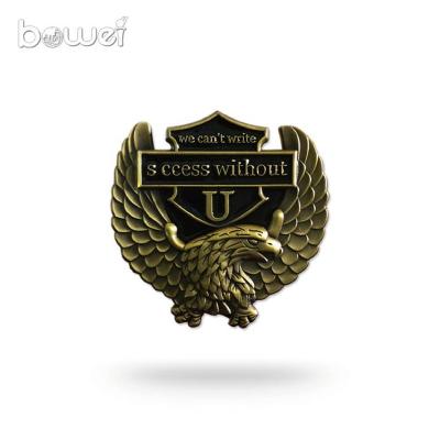 China New Europe Gifts Metallization Enamel Pin Badge With Butterfly Clasp For Souvenir for sale