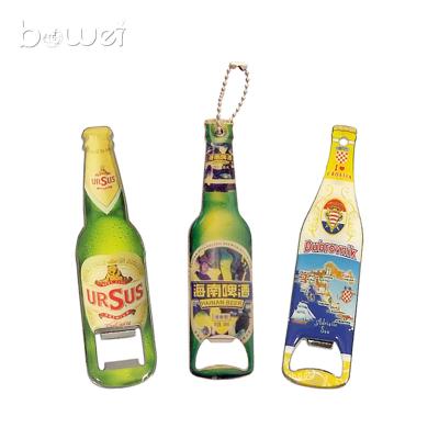 China Europe Customized Shaped Bottle Opener With Epoxy Sticker Logo for sale