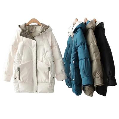 China Women Plus Size Thickening Cotton Breathable Casual Hooded Jacket Warm Winter Coats For Ladies Winter Clothes for sale