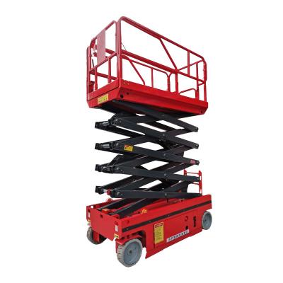 China Hotels Buy Scissor Lift Scaffolding 8m Fully Electric Mobile Aerial Work Platform Self Propelled Scissor Lift Electric Ladder for sale