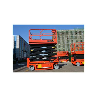 China Hot Sale 10m 450Kg Hotels Hydraulic Electric Scissor Lift Platform Electric Hydraulic Lift Man Scissor Lift Mobile Work Platform for sale