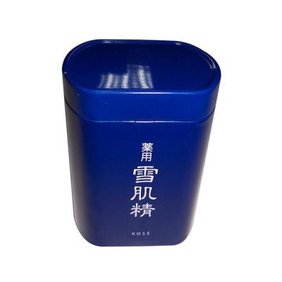 Chine Boîtes métalliques de sucre de café de thé imprimées par couleur bleue avec le couvercle intérieur sur la boîte de rangement supérieure à vendre