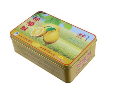 Cina Il contenitore di latta del dolce del limone, CYMK ha stampato l'alimento del contenitore del metallo ha classificato 0.23mm in vendita