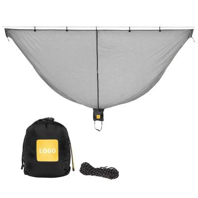 China Adult customizable outdoor nylon portable parachute camping mosquito net double hammock with mosquito net for sale