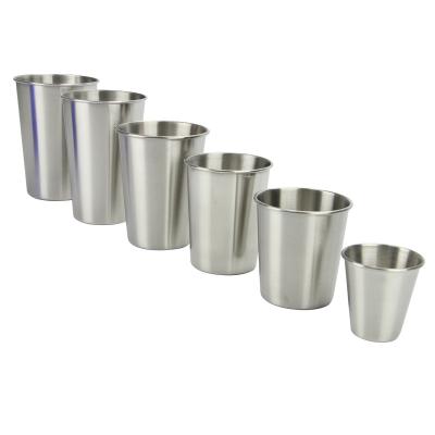 China 4pcs Sustainable A Set Stainless Steel 30ML 70ML 180ML Camping Coffee Drink Mug for sale