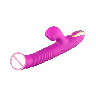 China Telescopic Hot Selling Sucking Vibration Thrusting Heating Masturbator For Woman Waterproof Female Vibrator for sale