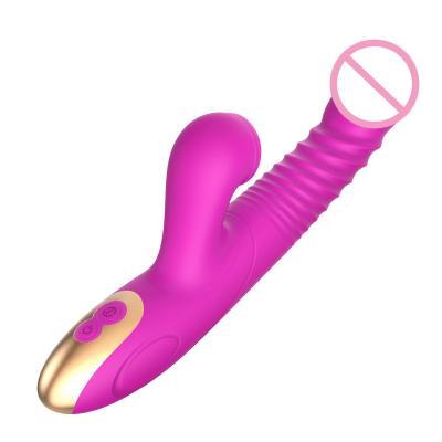 China Telescopic Automatic Heating Vibrator For Ladies Adults Peak Stimulation Massager Vibration Dildo Machine for sale