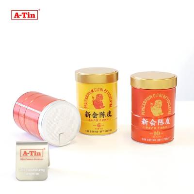 China Food Wholesale Printing Design Food Grade Airtight Round Black matte Tins Custom Coffee Tin Can Tea metal Tins Container with Lid for sale