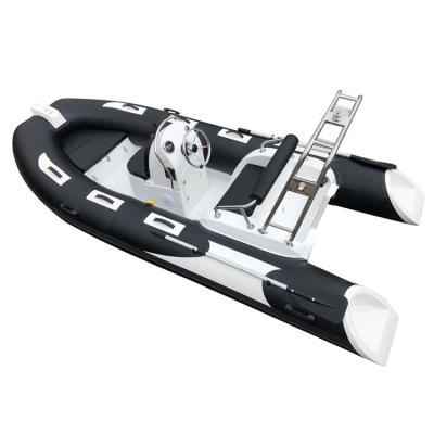 China water sports & Entertainment PVC/Hypalon Fiberglass Hull Fishing Boat Rigid Inflatable Boat RIB390 for sale